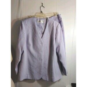 Maxie Klein 2 pcs women Beaded  Suit  Lavender Size 18W